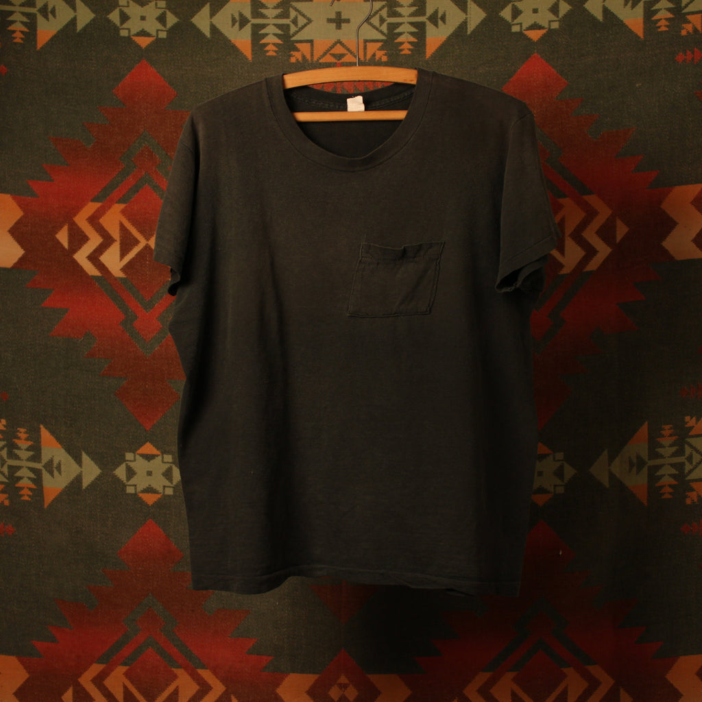 1960s Black Selvedge Pocket T-Shirt