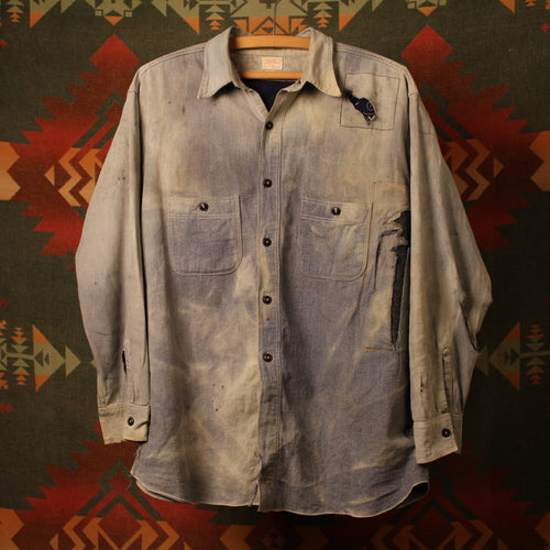 1930s Trout Man Twill Work Shirt