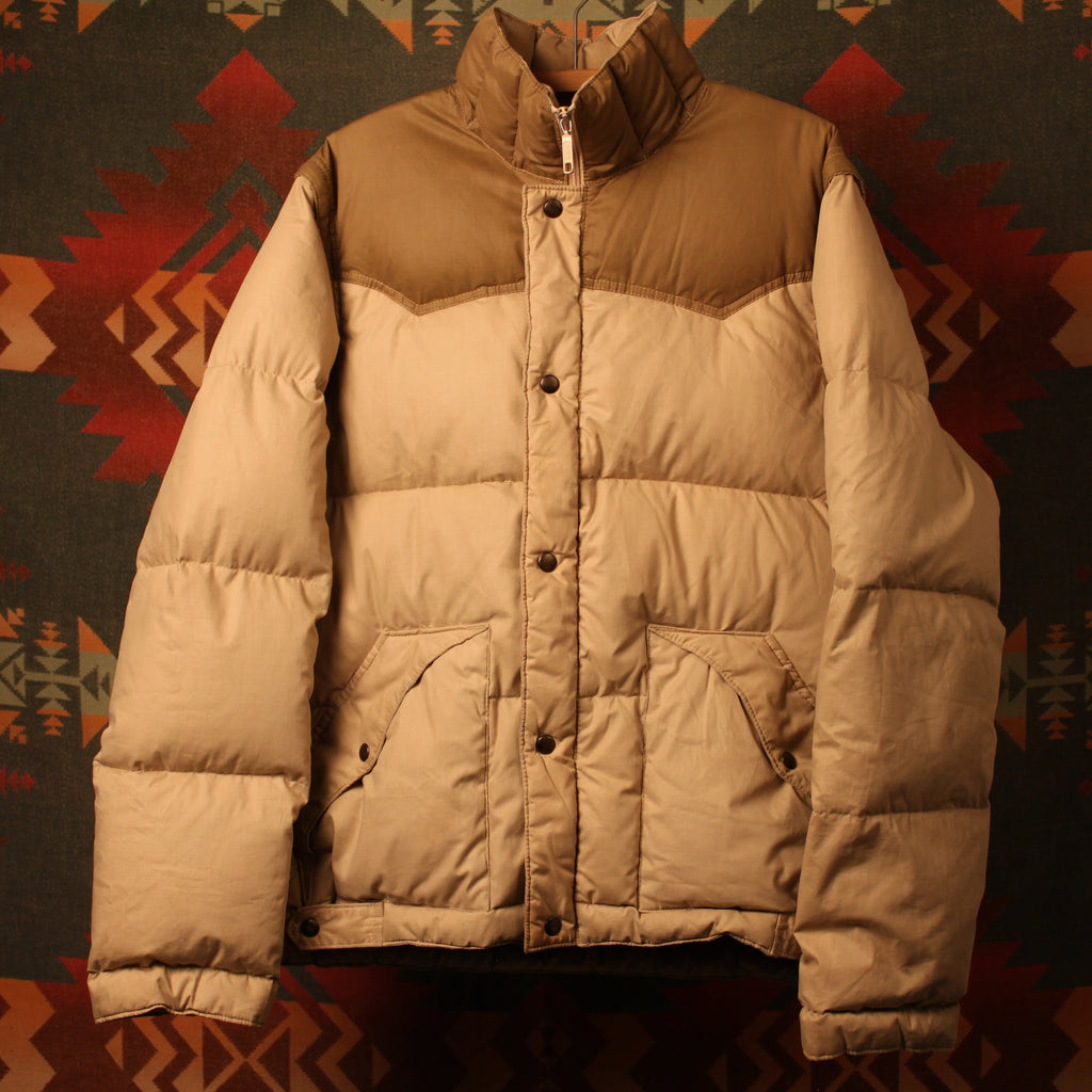 1980s Brown and Tan Puffer Jacket