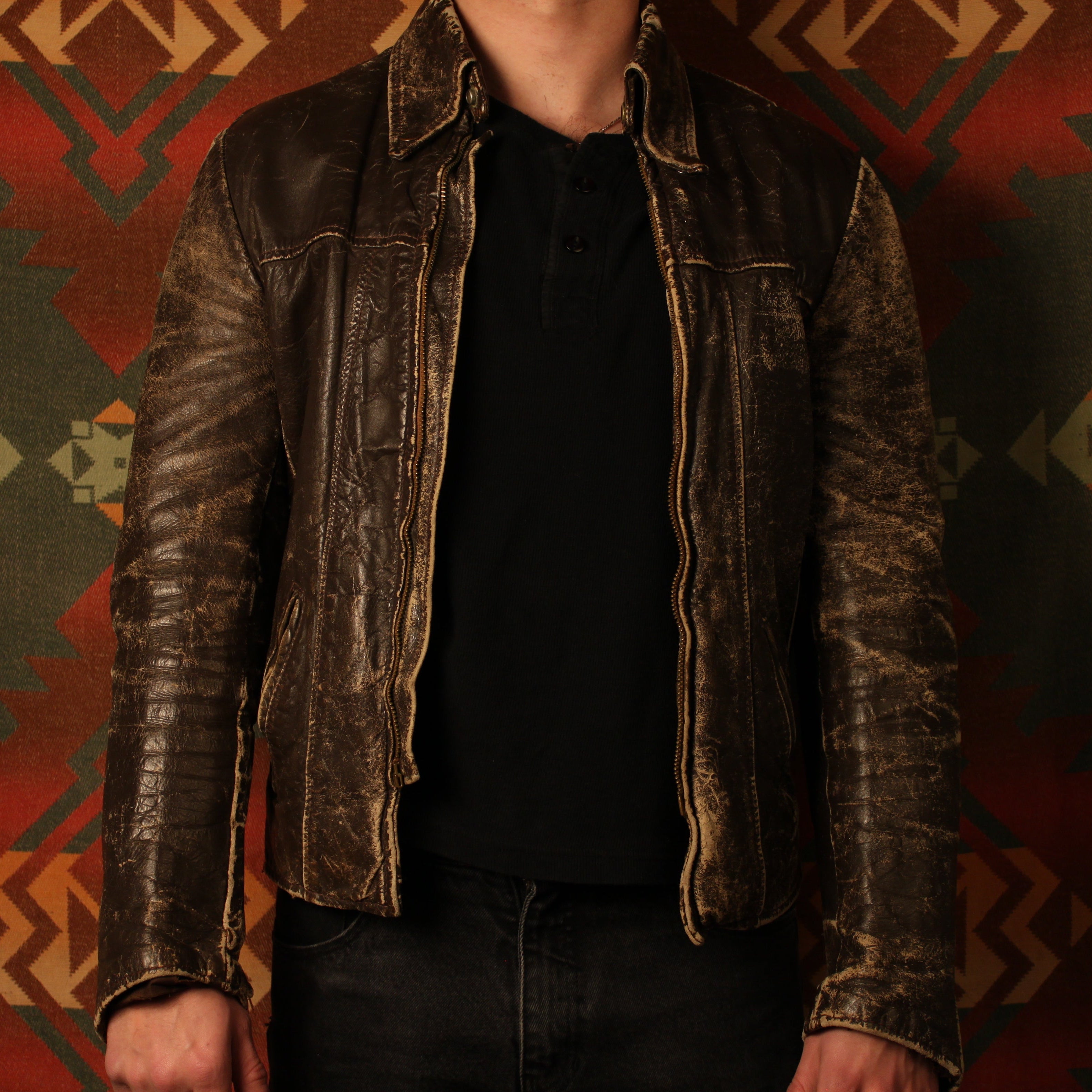 1970s Police Leather Jacket